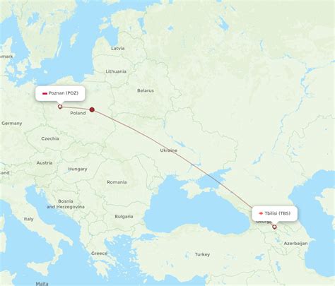 All Flight Routes From Poznan To Tbilisi Poz To Tbs Flight Routes