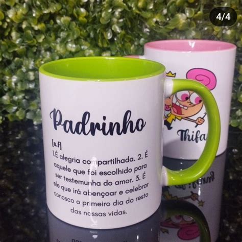 Caneca Personalizada Padrinho Dindo Padrinhos M Gicos Elo