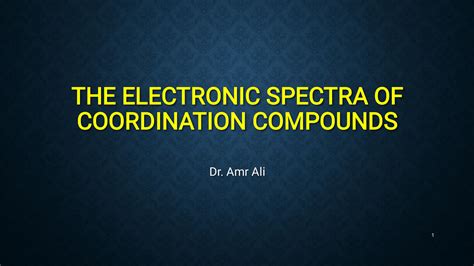 Solution The Electronic Spectra Of Coordination Compounds Ah Studypool