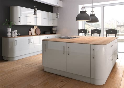 Zurfiz Light Grey High Gloss Acrylic Kitchen Doors & Drawers