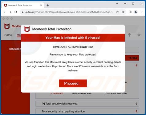 Mcafee Your Pc Is Infected With Viruses Pop Up Scam Removal And