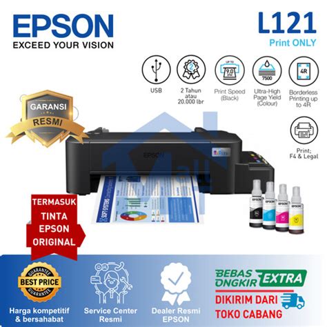 Promo Printer Epson L121 L 121 L 121 Printer Murah A4 Penganti L120 L 120 Mall It Official