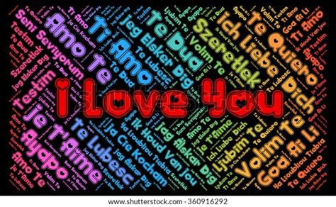 Love You Different Languages Word Cloud Ilustración De Stock 360916292