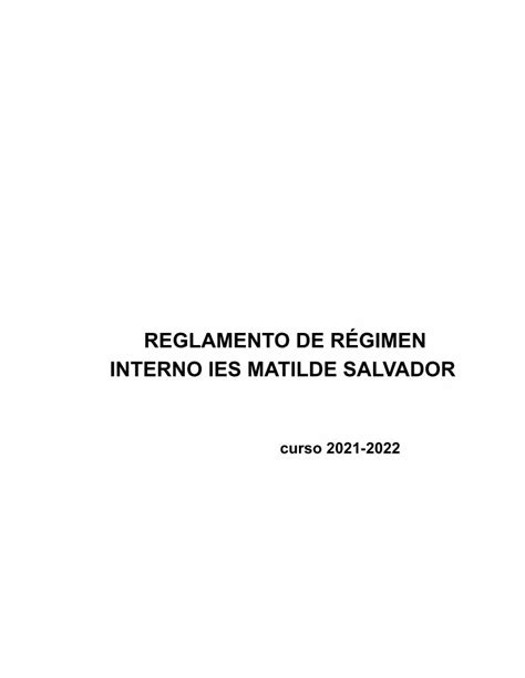 PDF REGLAMENTO DE RÉGIMEN INTERNO 2021 2022 DOKUMEN TIPS