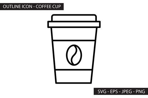 Coffee Cup Outline Icon Graphic by SIKEY STUDIO · Creative Fabrica