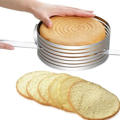 Edelstahl Kuchen Layered Schneide Verstellbar Rund Brot Cutter Kuchen