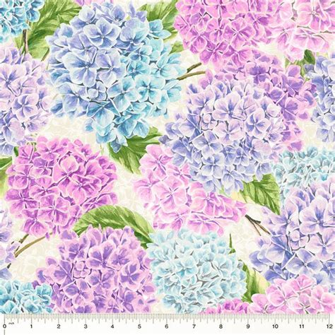 Hydrangeas In Bloom Summer Bliss Collection Wide Quilt Back In