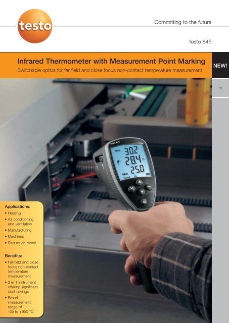 Testo Ir Thermometer Data Sheet Pdf Instrumart