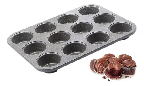 Charola Molde Cupcakes Muffin Reposteria Antiadherente Horno Env O Gratis