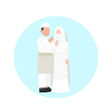 Muslim Wedding Couple 33343433 Vector Art At Vecteezy