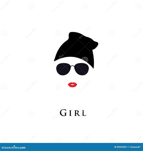 Beautiful Girl Avatar Fashion Subcultures Top Hipsters, Stylish Young Girl. Stock Vector ...