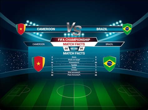 Premium Vector Cameroon Vs Brazil Fifa World Cup Match Result