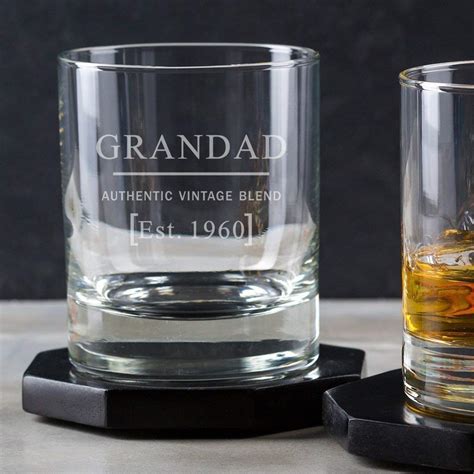 Personalised Whiskey Glass For Men Engraved Whisky Glass Personalised