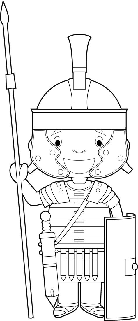 Easy Coloring Cartoon Character From Italy Dressed In The Traditional