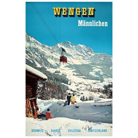 Vintage Swiss Travel Poster At 1stdibs