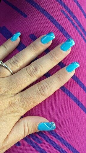 Cool Blue Nails Blue Finger Nails Ongles Nail Nail Manicure