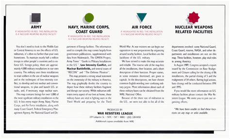 War Resisters League persuasive map highlighting the omnipresence of