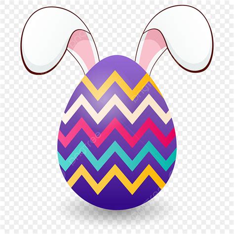 Easter Bunny Ears Vector Hd Images Cute Easter Bunny Ears With Colorful Egg Ester T