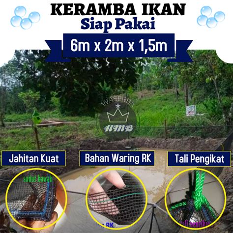 Jual Keramba Ikan Hapa Jaring Apung Bahan Waring Hitamkasa Hijau Ukuran