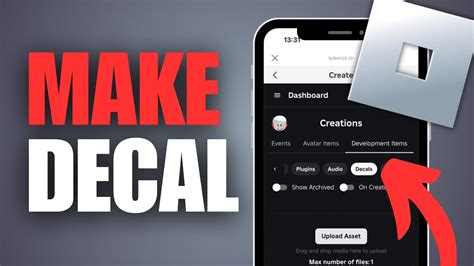 How To Make Decals In Roblox Mobile Youtube