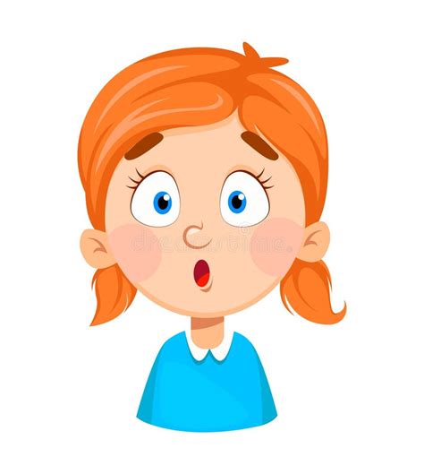 Little Girl Surprised stock vector. Illustration of astonishment - 40394925