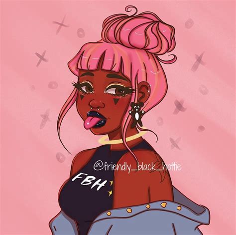 Baddie Girls Cartoon Art Digital Art Girl Black Art Pictures