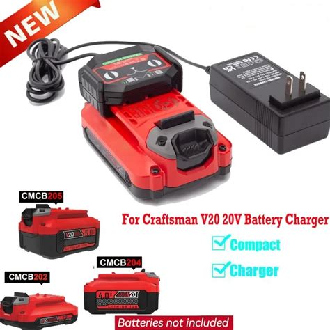 Power Tool Battery Split Charger For Craftsman 20v Max Li Ion Battery Series Portable Charger