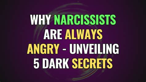 Why Narcissists Are Always Angry Unveiling 5 Dark Secrets Npd Narcissism Backfires Youtube