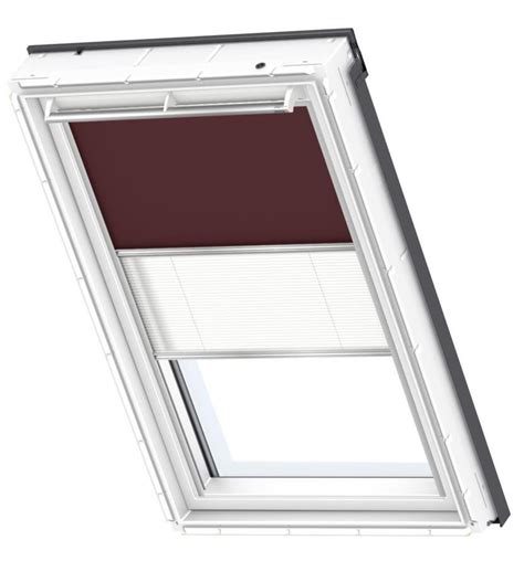 Velux Store Duo Occultant Chocolat Pliss Blanc Cm X Cm