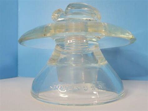 Large Corning Pyrex Glass Insulator Clear Power Line High Voltage