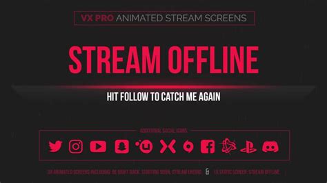 Vx Pro Animated Stream Screens Twitch Overlay