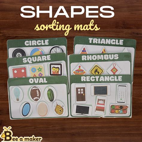 2d Shapes Sorting Activity Mats Etsy