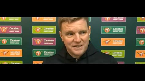 Disappointed But Lot Of Positives Eddie Howe Post Match Manchester United Vs Newcastle United