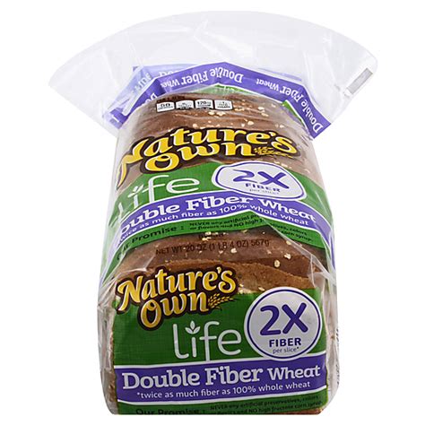 Natures Own Double Fiber Wheat Bread Oz Multi Grain Whole Wheat