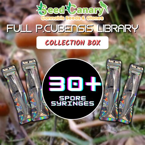 P Cubensis Full Library Spore Syringe Collection Seed Canary