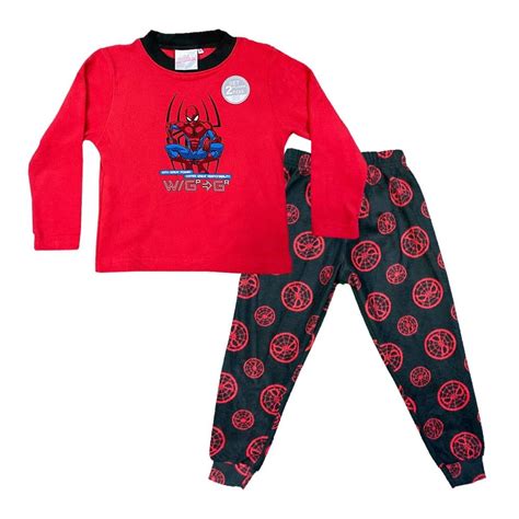 Pijama Spider Man Talla 4 Manga Larga Rojo Walmart