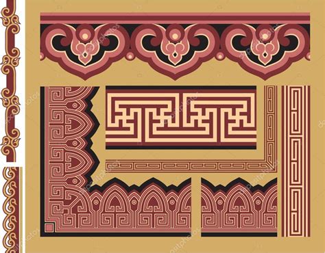 Set Of Oriental Borders And Frames Stock Vector By ©leshabur 11905831