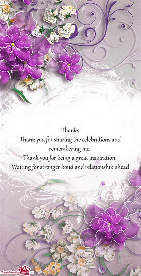 Thank You For Being A Great Inspiration Free Cards