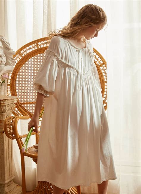 Cotton Nightgown Handmade Victorian Nightgown Soft Robe Etsy