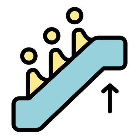 Premium Vector Escalator Stairs Icon Outline Escalator Stairs Vector