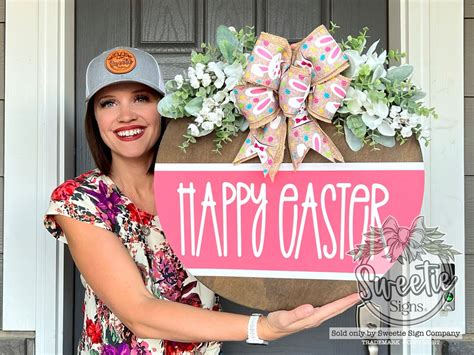 Easter Front Door Decor Easter Wreath Easter Decor Happy Easter Front