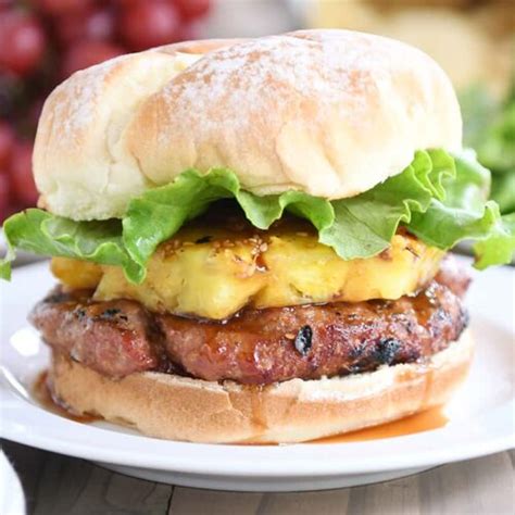 Teriyaki Turkey Burgers With Grilled Pineapple Mels Kitchen Cafe