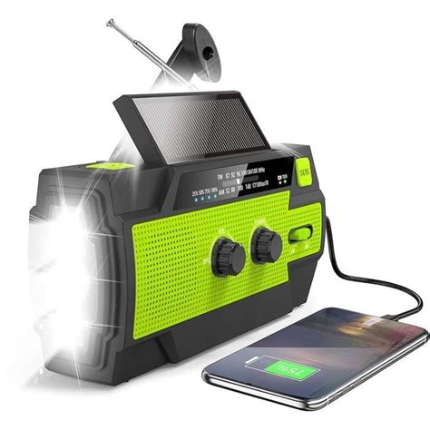 Radio Rechargeable Manivelle Solaire Manivelle Aliment E Par Dynamo