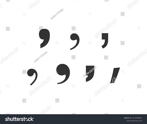 Quotes Icon Set Quotation Mark Black Stock Vector Royalty Free