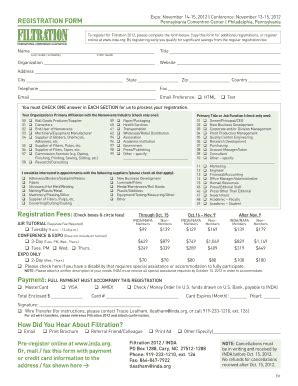 Fillable Online Inda Filtration Order Forms Inda Fax Email Print