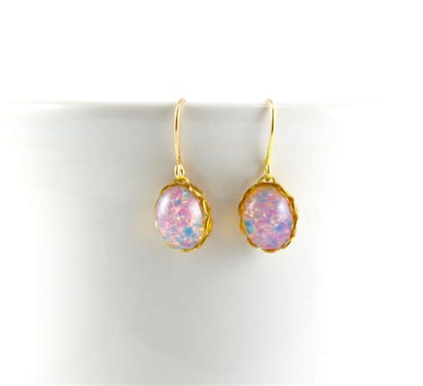 Harlequin Opal Dangle Earrings Tiny Fire Opal Earrings Faux - Etsy