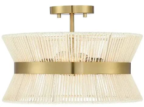 True Fine Td Fl Bohe Inch Light Bohemian Woven Rope Semi Flush