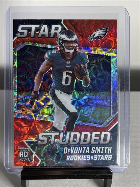 Devonta Smith Panini Rookies Stars Star Studded Red Scope Prizm