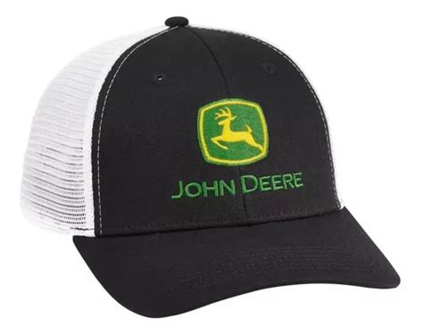 Cachucha John Deere Original Negra Malla Blanca Lp Meses