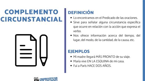 Qué Es El Complemento Circunstancial Con Ejemplos Y Ejercicios